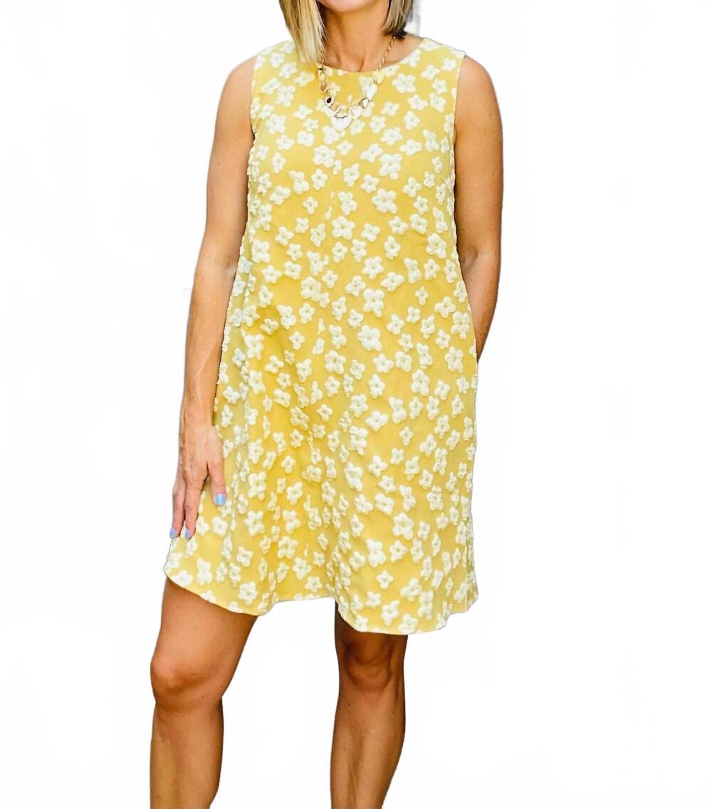 NEW ANNIEWEAR goldie mini dress in yellow floral